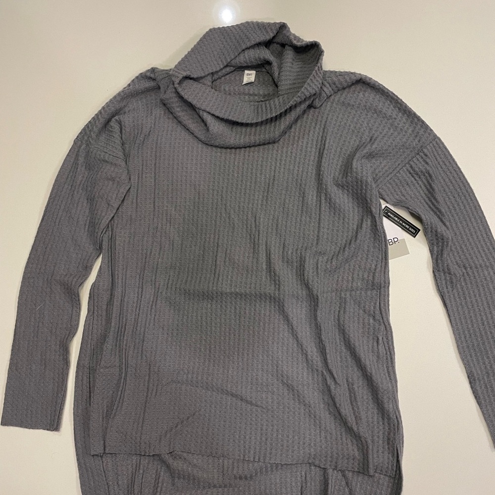 BP Gray Ribbed Knit Sweater